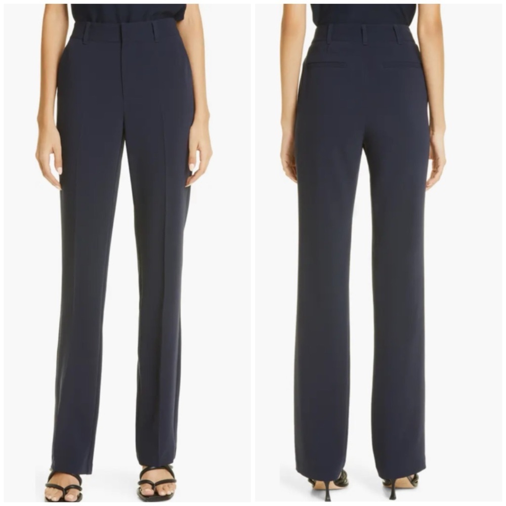 cinq a sept Navy Wide-Leg Trousers